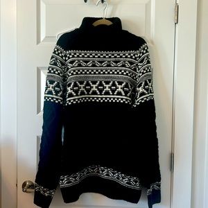 Karl Lagerfeld Fair Isle Cable XXL black/white sweater